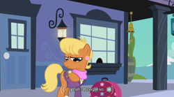 Size: 640x355 | Tagged: safe, derpibooru import, screencap, ms. harshwhinny, games ponies play, meme, youtube caption