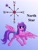 Size: 1200x1569 | Tagged: safe, artist:starbat, derpibooru import, north star (g1), pegasus, pony, g1, blue background, cutie mark, fluffy, flying, gradient background, looking at you, looking back, simple background, smiling, solo, spread wings, tail bow, underhoof