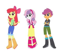 Size: 600x477 | Tagged: safe, derpibooru import, apple bloom, scootaloo, sweetie belle, equestria girls, cutie mark crusaders