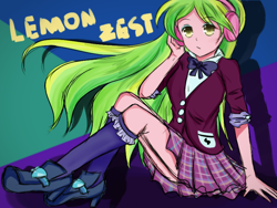 Size: 800x600 | Tagged: safe, artist:doumsnow, lemon zest, equestria girls, friendship games, clothes, crystal prep academy uniform, school uniform, solo