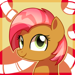 Size: 1000x1000 | Tagged: safe, artist:puetsua, babs seed, earth pony, brown coat, female, filly, freckles, solo, two toned mane