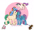 Size: 947x843 | Tagged: safe, artist:honeykitten, derpibooru import, oc, oc only, earth pony, pegasus, pony, g1