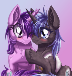 Size: 900x949 | Tagged: safe, artist:inuhoshi-to-darkpen, derpibooru import, amethyst star, sparkler, oc, oc:star kicker, fanfic:the life and times of a winning pony, canon x oc, female, lesbian, shipping, unshorn fetlocks, winningverse