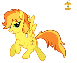 Size: 569x465 | Tagged: safe, artist:unoriginai, derpibooru import, oc, oc only, cutie mark, offspring, parent:braeburn, parent:spitfire, parents:spitburn, solo