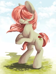 Size: 1200x1600 | Tagged: safe, artist:locksto, derpibooru import, oc, oc only, earth pony, pony, female, hair over eyes, mare, solo