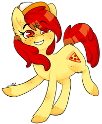 Size: 441x534 | Tagged: safe, artist:soullessteddybear, derpibooru import, oc, oc only, pizza, ponified, solo