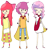 Size: 633x656 | Tagged: safe, artist:soullessteddybear, derpibooru import, apple bloom, scootaloo, sweetie belle, human, adventure time, crossover, cutie mark crusaders, humanized, light skin, style emulation