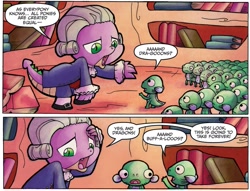 Size: 971x741 | Tagged: safe, artist:agnesgarbowska, derpibooru import, idw, spike, dragon, sea beasts, idw micro series, spoiler:comic, comic, male, official comic, professor spike, speech bubble, thomas jefferson, wig