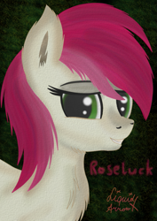 Size: 685x966 | Tagged: safe, artist:liquidarrow-x, derpibooru import, roseluck, bust, portrait, solo