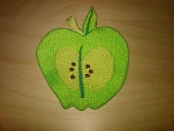 Size: 1024x768 | Tagged: safe, artist:ethepony, derpibooru import, big macintosh, apple, cutie mark, embroidery, patch