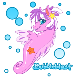 Size: 986x1060 | Tagged: safe, artist:toastiepony, derpibooru import, oc, oc only, oc:bubbleblast, sea pony, solo