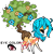 Size: 126x128 | Tagged: safe, artist:ad-opt, derpibooru import, oc, oc only, original species, plant pony, augmented tail, pixel art, simple background, solo, transparent background, tree