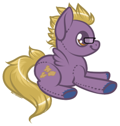 Size: 486x511 | Tagged: safe, artist:haventide, derpibooru import, oc, oc only, pegasus, pony, glasses, plushie, solo