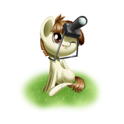 Size: 2000x2000 | Tagged: safe, artist:renatethepony, derpibooru import, featherweight, camera, cute, featherbetes, solo