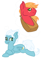 Size: 554x744 | Tagged: safe, artist:jacktryoshka, derpibooru import, big macintosh, fleetfoot, earth pony, pony, fleetmac, male, shipping, stallion, straight