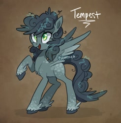 Size: 616x626 | Tagged: safe, artist:tsurime, derpibooru import, oc, oc only, oc:tempest, pegasus, pony, electricity, solo