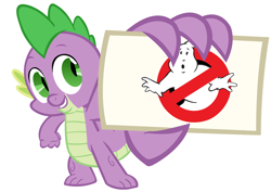 Size: 800x565 | Tagged: safe, derpibooru import, spike, dragon, exploitable meme, ghostbusters, meme, solo, spike card meme