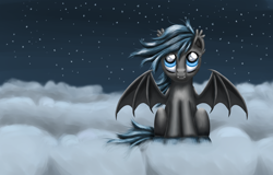 Size: 1920x1226 | Tagged: safe, artist:polex, derpibooru import, oc, oc only, bat pony, pony, cloud, cloudy, solo