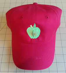 Size: 878x970 | Tagged: safe, artist:ethepony, derpibooru import, big macintosh, apple, cutie mark, embroidery, hat