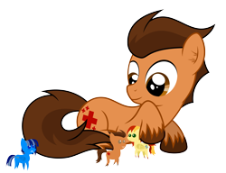 Size: 6500x5000 | Tagged: safe, artist:csillaghullo, derpibooru import, oc, oc only, earth pony, pegasus, pony, absurd resolution, pointy ponies, toy