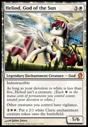 Size: 312x445 | Tagged: safe, artist:doomsp0rk, derpibooru import, edit, oc, oc only, oc:fausticorn, card, goddess, magic the gathering, sword, trading card edit