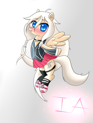 Size: 776x1030 | Tagged: safe, artist:nomusic33, derpibooru import, clothes, ia, ponified, solo, vocaloid