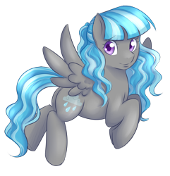 Size: 2671x2773 | Tagged: safe, artist:askbubblelee, oc, oc only, oc:rainy day, pegasus, pony, cute, flying, simple background, smiling, solo, transparent background