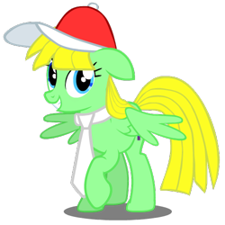 Size: 500x500 | Tagged: safe, artist:viva reverie, derpibooru import, oc, oc only, oc:viva reverie, pegasus, pony, female, hat, immatoonlink, mare, necktie, simple background, solo, transparent background, vector