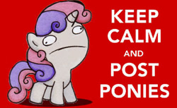 Size: 360x220 | Tagged: safe, derpibooru import, sweetie belle, keep calm and carry on, post ponies, solo, sweetie derelle