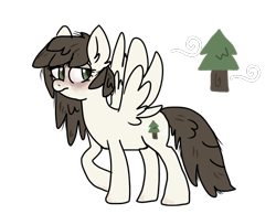 Size: 900x700 | Tagged: safe, artist:cyaf, derpibooru import, oc, oc only, oc:pinetree breeze, pegasus, pony, cold, female, mare, pine tree, red nosed, sick, solo, tree