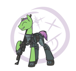 Size: 1159x1080 | Tagged: safe, artist:inlucidreverie, derpibooru import, oc, oc only, earth pony, pony, fallout equestria, clothes, gun, simple background, solo, transparent background, weapon