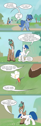 Size: 640x1980 | Tagged: safe, artist:sevireth, derpibooru import, archer (character), scootablue, oc, oc:fafaeli, oc:roboshi, deer, ask, crossover, crufavers, ghostly scootaloo, good luck storming the castle, tumblr