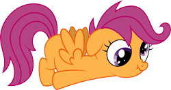 Size: 6046x3200 | Tagged: safe, artist:agamnentzar, artist:glitchking123, derpibooru import, scootaloo, pegasus, pony, absurd resolution, derp, female, filly, scrunchy face, simple background, solo, transparent background, vector