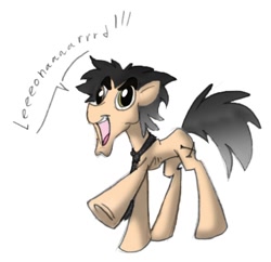 Size: 838x812 | Tagged: dead source, safe, artist:frankilew, derpibooru import, foodfight!, mr. clipboard, ponified, solo