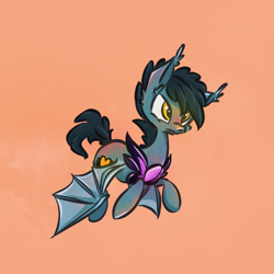 Size: 500x500 | Tagged: safe, artist:syntactics, derpibooru import, oc, oc only, bat pony, pony, asclepius, solo