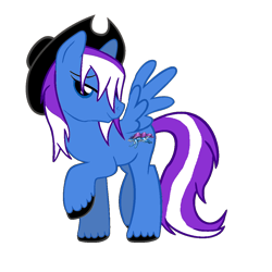 Size: 1100x1100 | Tagged: safe, derpibooru import, oc, oc only, pegasus, pony, bedroom eyes, cowboy hat, hat, male, pokémon, solo, stallion, suicune, wet mane