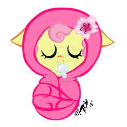 Size: 894x893 | Tagged: safe, artist:peachpalette, derpibooru import, oc, oc only, pony, unicorn, baby, baby pony, female, filly, flower, foal, mare, sakura blossom, solo