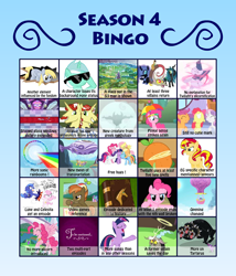 Size: 1200x1400 | Tagged: safe, derpibooru import, season 4, bingo, simple background, text