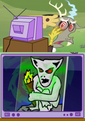 Size: 564x800 | Tagged: safe, derpibooru import, discord, exploitable meme, homestar runner, jibblies, meme, obligatory pony, the rocoulm, tv meme