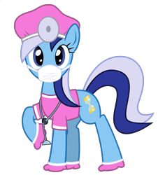 Size: 1886x2002 | Tagged: safe, artist:ispincharles, derpibooru import, minuette, cute, doctor, head mirror, simple background, solo, surgeon, transparent background, vector