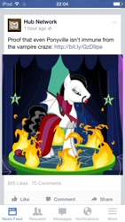 Size: 640x1136 | Tagged: safe, derpibooru import, oc, oc only, vampire, pony creator, facebook, fire, ios, the hub, twitter