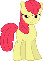 Size: 6000x8391 | Tagged: safe, artist:medio-cre, derpibooru import, apple bloom, absurd resolution, blank flank, older, simple background, solo, transparent background, vector