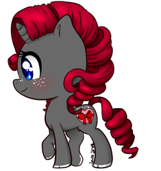 Size: 576x612 | Tagged: safe, artist:lexieskye, derpibooru import, oc, oc only, pony, unicorn, blushing, solo