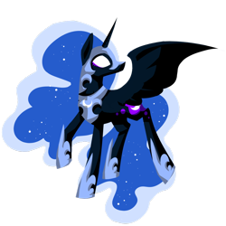 Size: 1024x1024 | Tagged: safe, artist:kimdragon321, derpibooru import, nightmare moon, alicorn, pony, black coat, female, mare, simple background, solo, transparent background