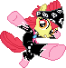 Size: 73x75 | Tagged: safe, artist:seahawk270, derpibooru import, apple bloom, the show stoppers, clothes, pixel art, show stopper outfits, solo, talent show