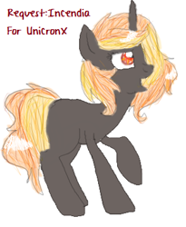 Size: 313x381 | Tagged: safe, artist:queen luna/luna the great, derpibooru import, oc, oc only, oc:incendia, pony, fanfic:antipodes, solo