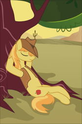 Size: 600x900 | Tagged: safe, artist:arvaus, derpibooru import, braeburn, earth pony, pony, cowboy hat, male, solo, two toned mane