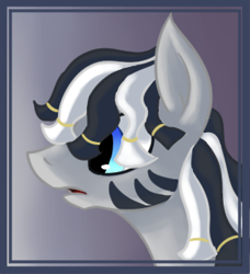 Size: 285x312 | Tagged: safe, artist:swiftsketchpone, oc, oc only, oc:ruzeth, zebra, bust, portrait, solo