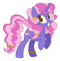 Size: 880x907 | Tagged: safe, artist:nabbiekitty, derpibooru import, oc, oc only, oc:berlingot, pony, unicorn, offspring, parent:pinkie pie, parent:pokey pierce, parents:pokeypie, simple background, solo, transparent background