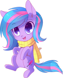 Size: 428x526 | Tagged: safe, artist:pekou, derpibooru import, oc, oc only, earth pony, pony, clothes, scarf, solo